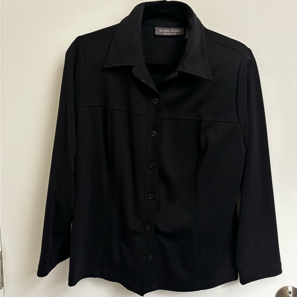 Women's Black Button-Up Jacket